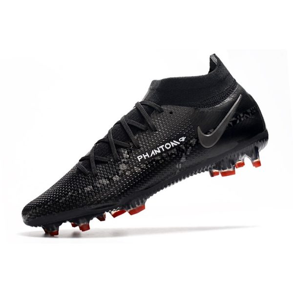 Chaussures Nike Phantom GT2 Elite DF FG Noir Gris Fumé Summit Blanc