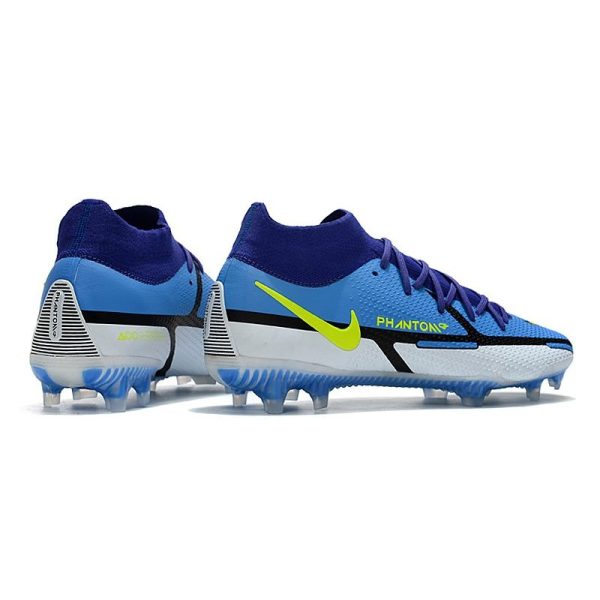 Chaussures Nike Phantom GT2 Elite DF FG Sapphire Volt Gris Brouillard Bleu