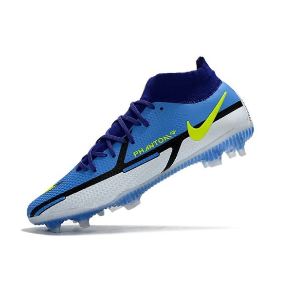 Chaussures Nike Phantom GT2 Elite DF FG Sapphire Volt Gris Brouillard Bleu