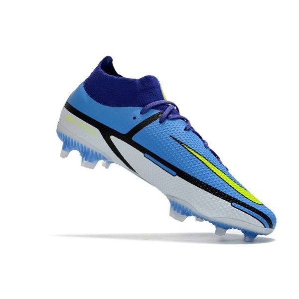Chaussures Nike Phantom GT2 Elite DF FG Sapphire Volt Gris Brouillard Bleu