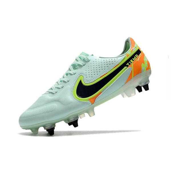 Chaussures Nike Tiempo Legend 9 Élite SG-Pro AC Barely Vert Noirened Bleu Orange Total