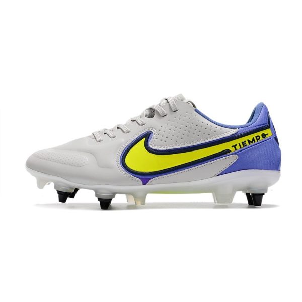Chaussures Nike Tiempo Legend 9 Élite SG-Pro AC Gris Brouillard Volt Sapphire
