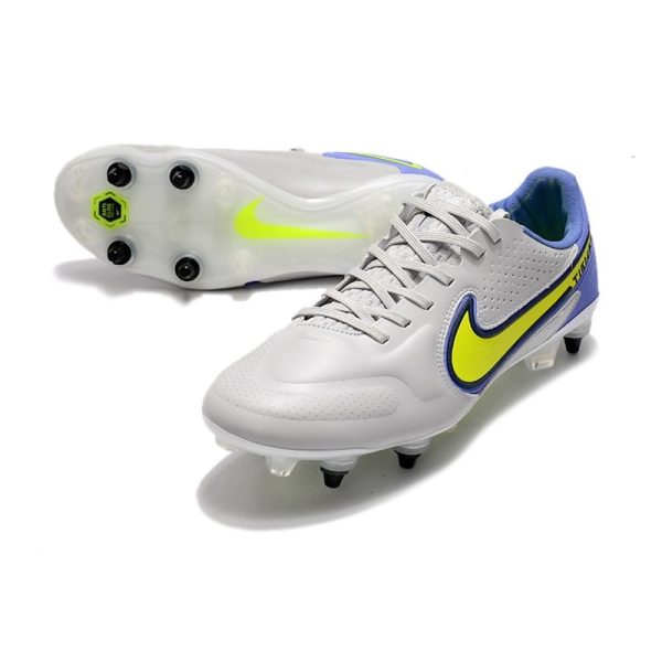 Chaussures Nike Tiempo Legend 9 Élite SG-Pro AC Gris Brouillard Volt Sapphire
