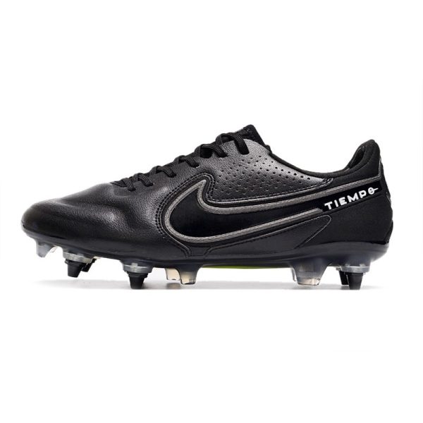 Chaussures Nike Tiempo Legend 9 Élite SG-Pro AC Noir Foncé Smoke Gris Summit Blanc