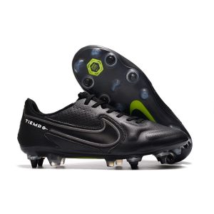 Chaussures Nike Tiempo Legend 9 Élite SG-Pro AC Noir Foncé Smoke Gris Summit Blanc