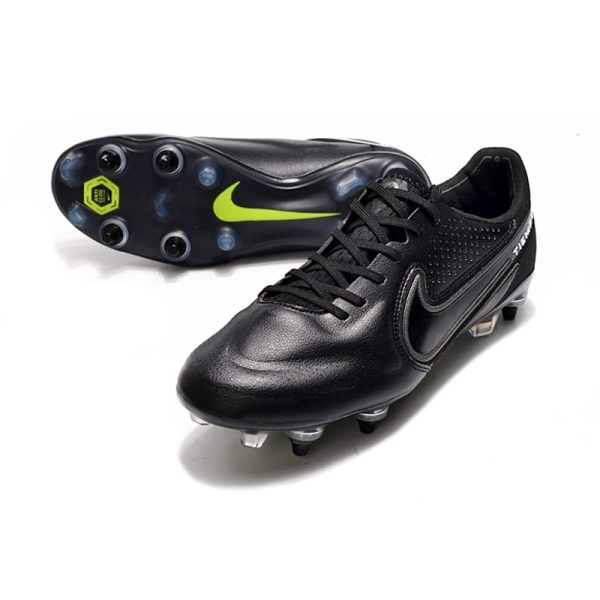 Chaussures Nike Tiempo Legend 9 Élite SG-Pro AC Noir Foncé Smoke Gris Summit Blanc