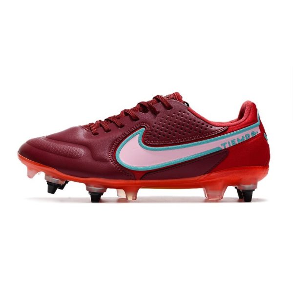 Chaussures Nike Tiempo Legend 9 Élite SG-Pro AC Rouge Equipe Blanc Hibiscus Mystique