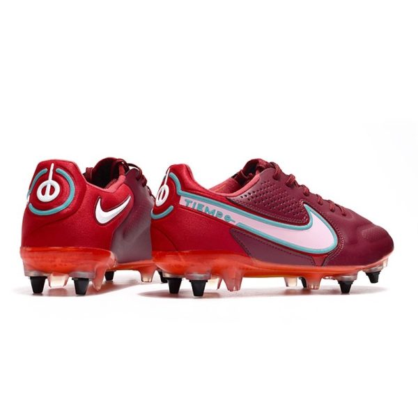 Chaussures Nike Tiempo Legend 9 Élite SG-Pro AC Rouge Equipe Blanc Hibiscus Mystique