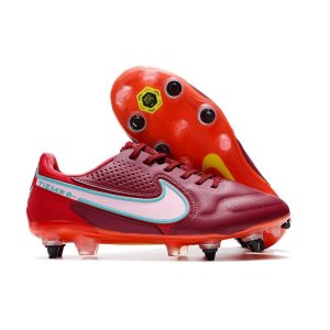 Chaussures Nike Tiempo Legend 9 Élite SG-Pro AC Rouge Equipe Blanc Hibiscus Mystique