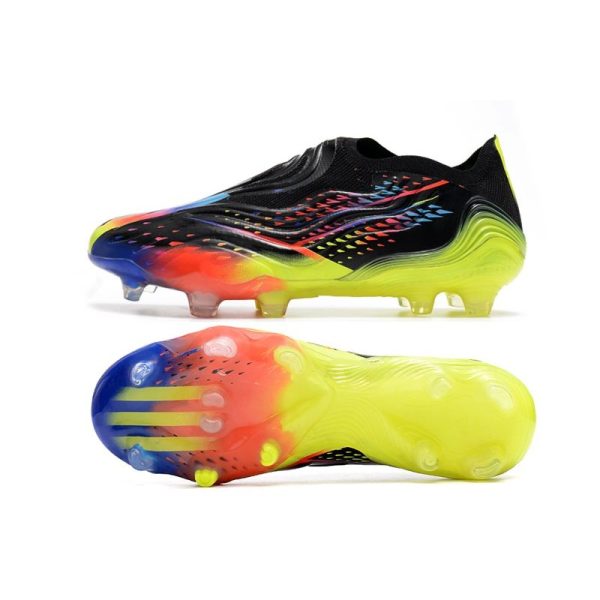 Chaussures adidas Copa Sense+ FG Noir Cyan Vif Jaune Solaire Equipe