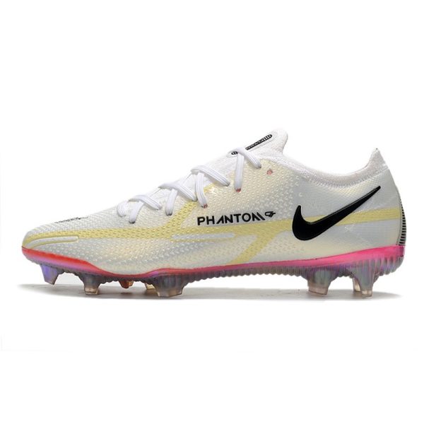 Crampon Nike Phantom GT2 Elite FG Blanc Noir Carmin Rose