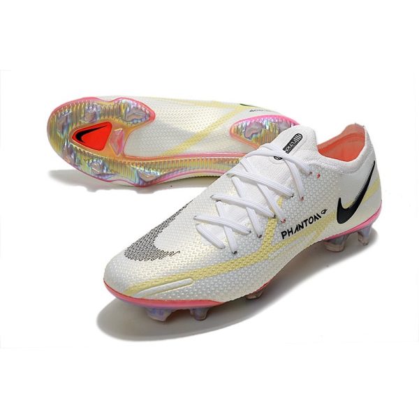 Crampon Nike Phantom GT2 Elite FG Blanc Noir Carmin Rose
