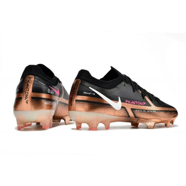 Crampon Nike Phantom GT2 Elite FG Cuivre Métallique Blanc Noir