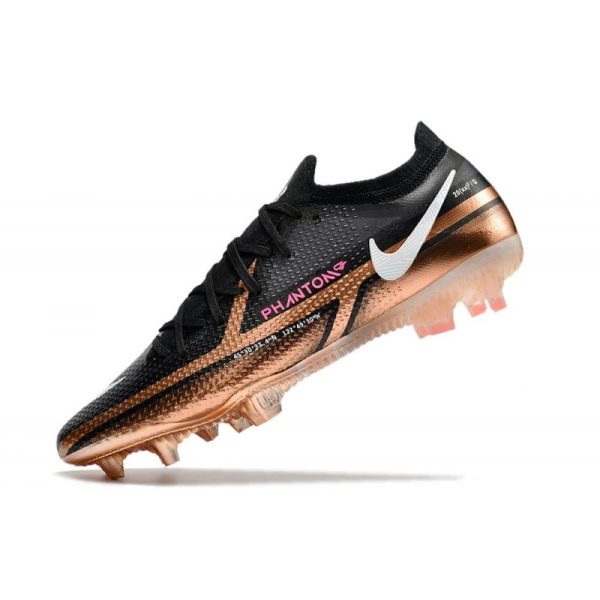 Crampon Nike Phantom GT2 Elite FG Cuivre Métallique Blanc Noir