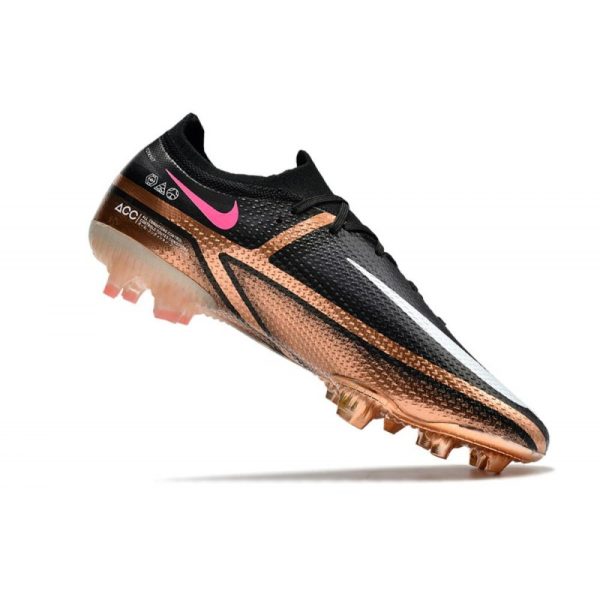 Crampon Nike Phantom GT2 Elite FG Cuivre Métallique Blanc Noir