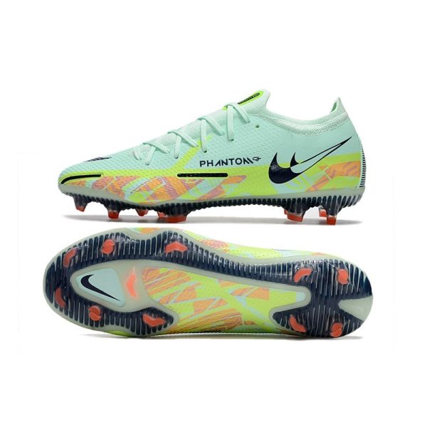 Crampon Nike Phantom GT2 Elite FG Menthe Mousse Noirened Bleu Fantôme