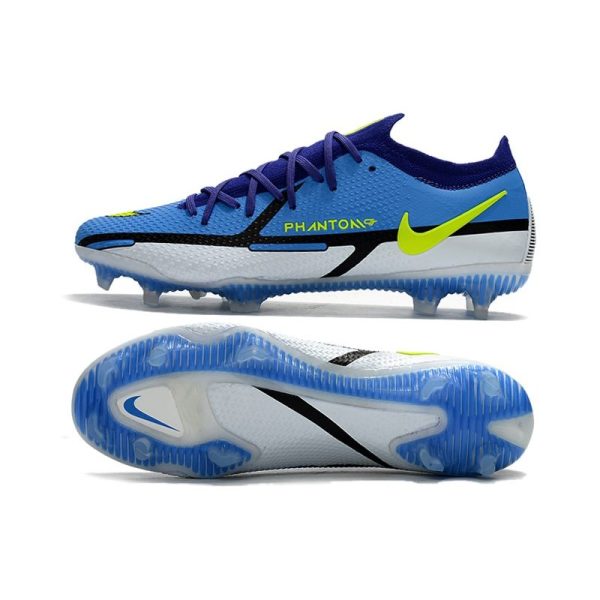 Crampon Nike Phantom GT2 Elite FG Sapphire Volt Gris Brouillard Bleu