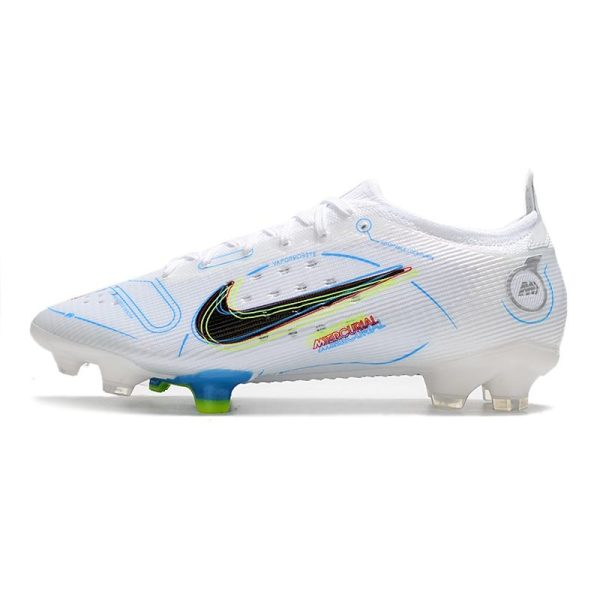 Crampons Nike Mercurial Vapor 14 Elite FG Blanc Noir Bleu