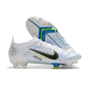 Crampons de football Nike Mercurial Vapor 14 Elite FG Blanc Noir Bleu
