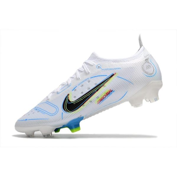Crampons Nike Mercurial Vapor 14 Elite FG Blanc Noir Bleu
