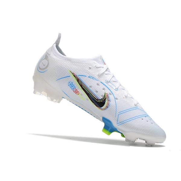 Crampons Nike Mercurial Vapor 14 Elite FG Blanc Noir Bleu