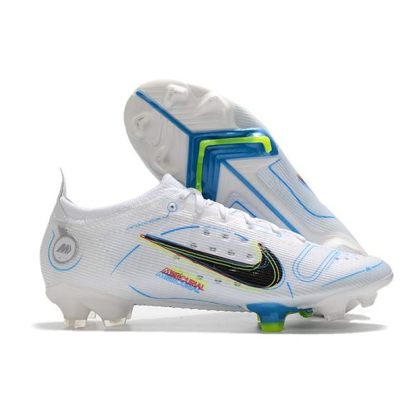 Crampons de football Nike Mercurial Vapor 14 Elite FG Blanc Noir Bleu