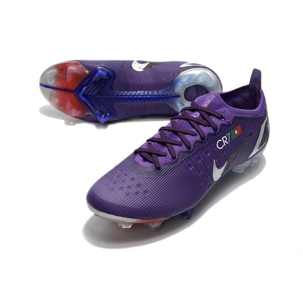 Crampons Nike Mercurial Vapor 14 Elite FG Ronaldo CR7 Violet Argent