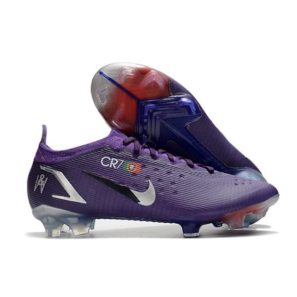 Crampons Nike Mercurial Vapor 14 Elite FG Ronaldo CR7 Violet Argent
