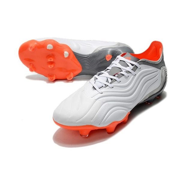 Crampons adidas Copa Sense.1 FG Blanc Rouge Solaire Acier Métallique