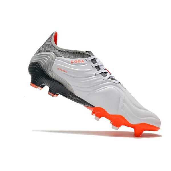 Crampons adidas Copa Sense.1 FG Blanc Rouge Solaire Acier Métallique