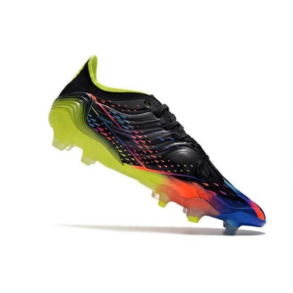 Crampons adidas Copa Sense.1 FG Noir Cyan Vif Jaune Solaire Equipe