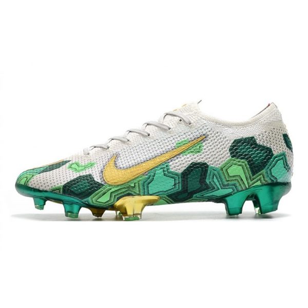 Mbappe Nike Mercurial Vapor XIII 360 Elite FG Gris Vert Or