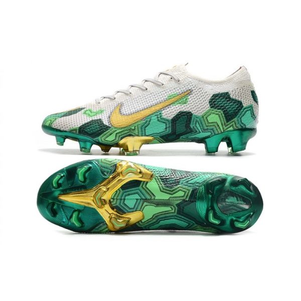 Mbappe Nike Mercurial Vapor XIII 360 Elite FG Gris Vert Or
