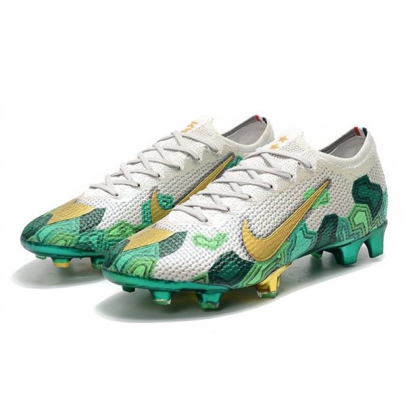 Mbappe Nike Mercurial Vapor XIII 360 Elite FG Gris Vert Or