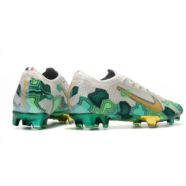 Mbappe Nike Mercurial Vapor XIII 360 Elite FG Gris Vert Or