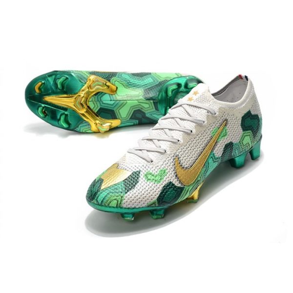 Mbappe Nike Mercurial Vapor XIII 360 Elite FG Gris Vert Or