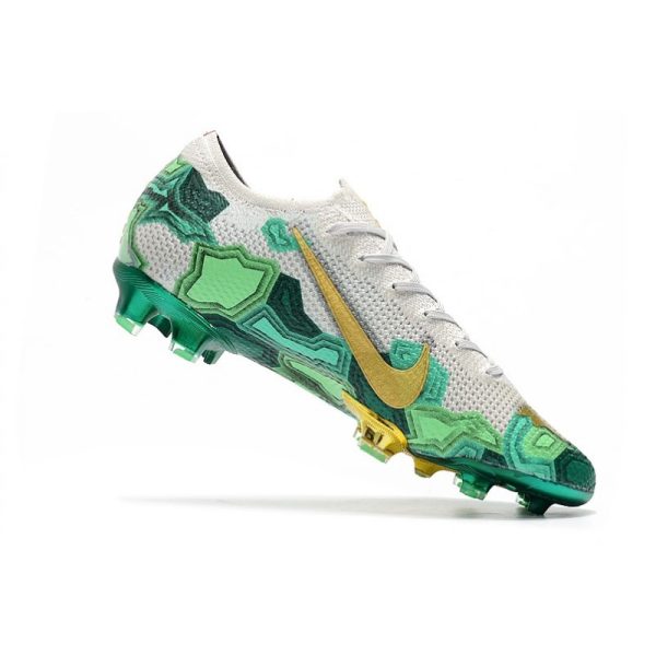 Mbappe Nike Mercurial Vapor XIII 360 Elite FG Gris Vert Or