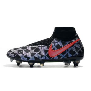 Chaussures Neymar Nike Phantom VSN Elite DF SG-Pro AC Noir Rouge Argent