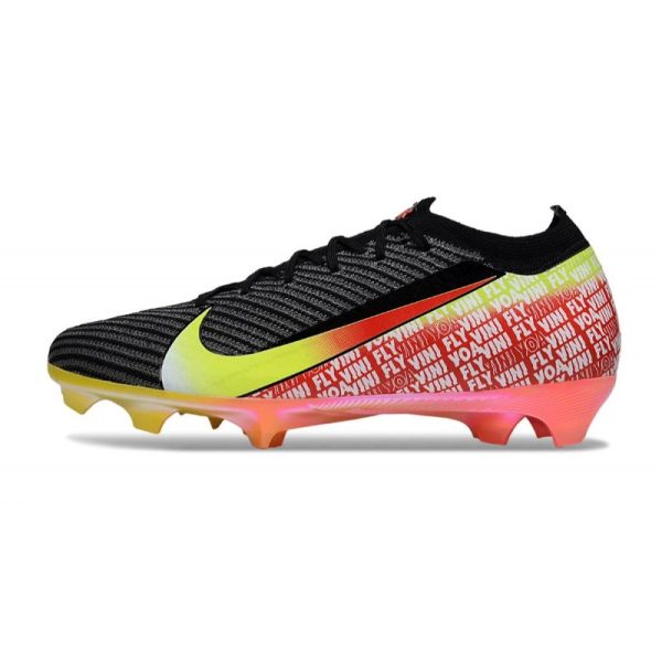Nike Air Zoom Mercurial Vapor 16 Elite FG X VINI JR Noir Jaune Dynamique Vert Etincelle Cramoisi Brt