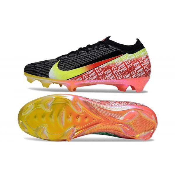 Nike Air Zoom Mercurial Vapor 16 Elite FG X VINI JR Noir Jaune Dynamique Vert Etincelle Cramoisi Brt