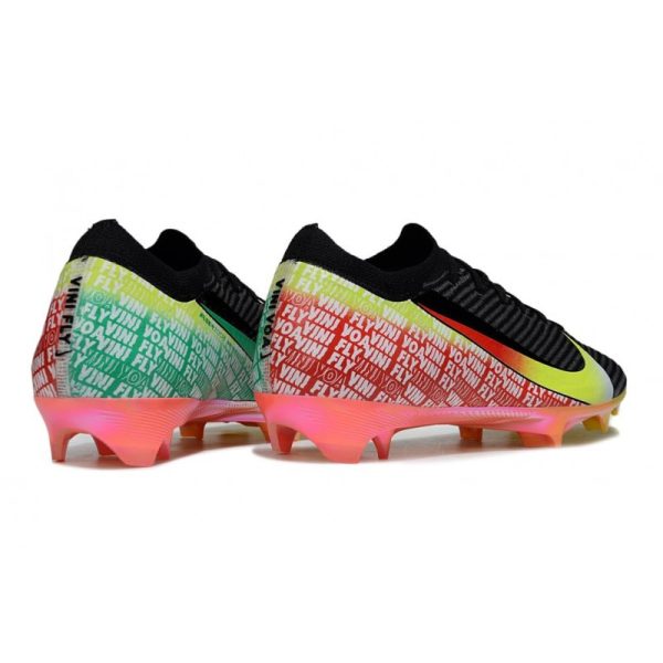 Nike Air Zoom Mercurial Vapor 16 Elite FG X VINI JR Noir Jaune Dynamique Vert Etincelle Cramoisi Brt