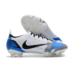 Crampons de football Nike Mercurial Vapor 14 Elite FG Neuf Blanc Bleu Noir