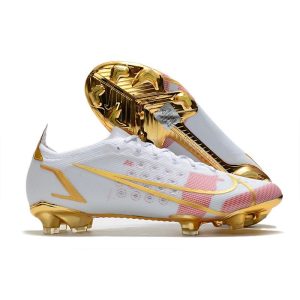 Crampons de football Nike Mercurial Vapor 14 Elite FG Neuf Blanc Rose Or