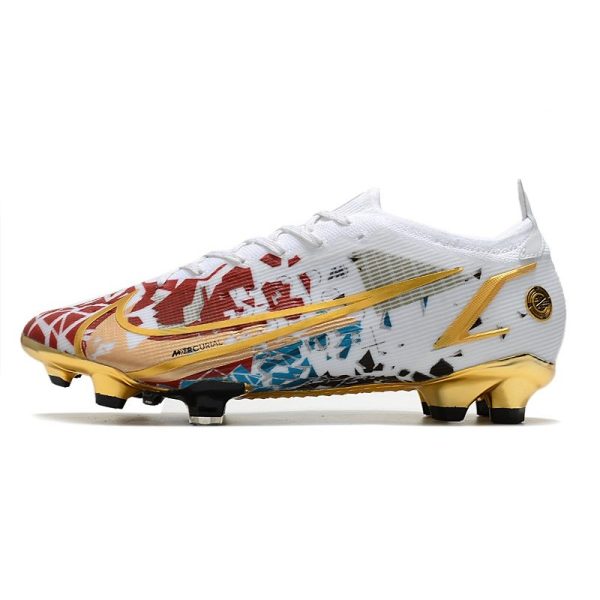 Nike Mercurial Vapor 14 Elite FG Neuf Blanc Rouge Or