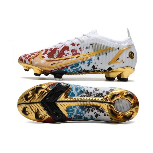 Nike Mercurial Vapor 14 Elite FG Neuf Blanc Rouge Or