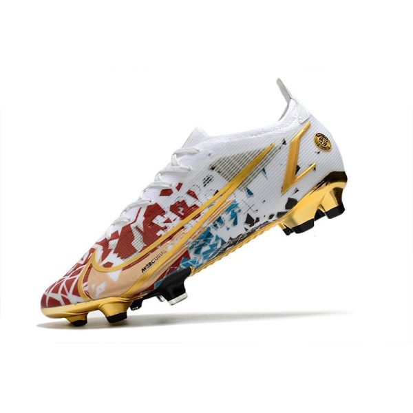 Nike Mercurial Vapor 14 Elite FG Neuf Blanc Rouge Or