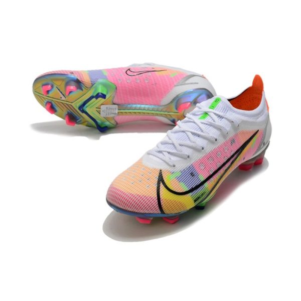 Nike Mercurial Vapor 14 Elite FG Nouveau Blanc Argent Métallique Raison Foncé