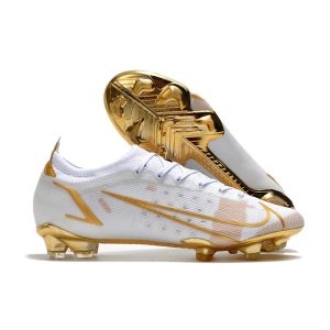 Crampons de football Nike Mercurial Vapor 14 Elite FG Nouveau Blanc Or