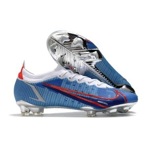 Crampons de football Nike Mercurial Vapor 14 Elite FG Nouveau Bleu Rouge Argent