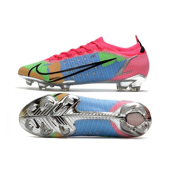 Nike Mercurial Vapor 14 Elite FG Nouveau Rose Bleu Vert